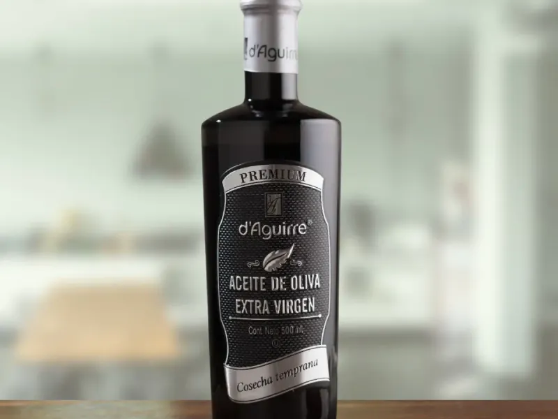 Botella de aceite de oliva virgen extra d´Aguirre Premium